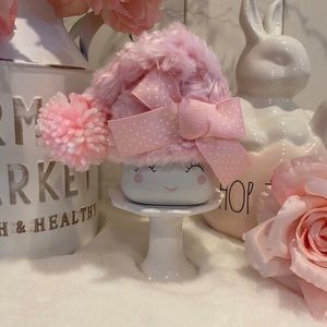 🐰🌸Pink Easter Marshmallow Mug Hat, Tier Tray Decor, Spring, Handmade, Rae Dunn